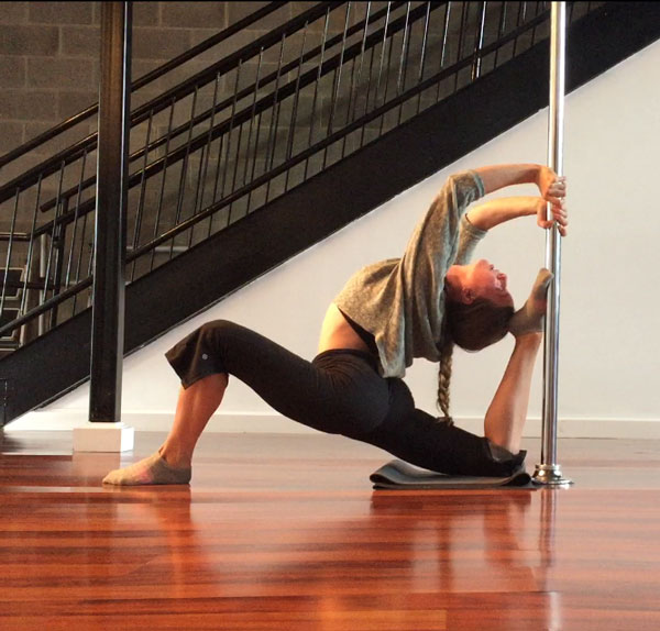 Pole Assisted Back Stretch