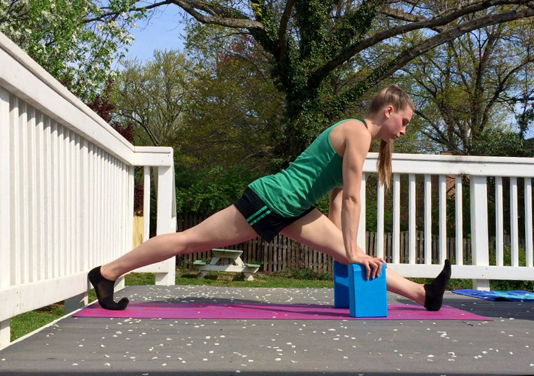 Yoga Block Supported Split